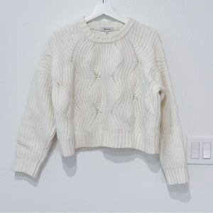 Madewell Wool & Alpaca Blend Cableknit Sweater